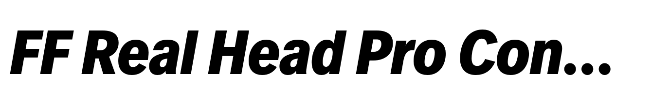FF Real Head Pro Condensed ExtraBold Oblique